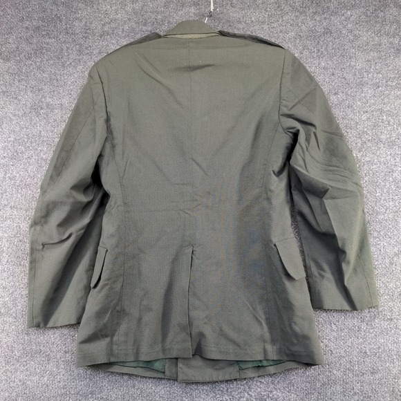U.S. Army Tropical Dress Coat Green Size 34 Short Poly Wool Blend Uniform - Picture 5 of 14